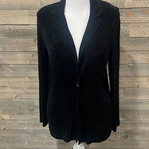 Softwear by Mark Singer Black One-Button Jacket Layering